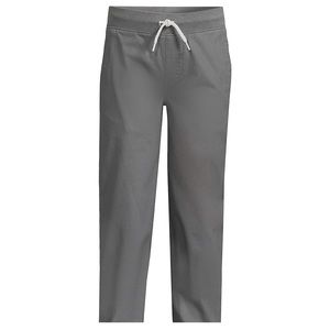 NWT Lands End Gray Iron Knee Pull on Pants Size 8